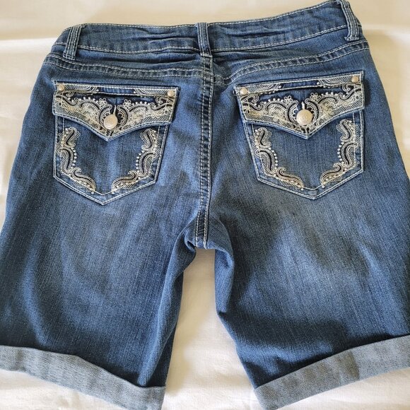 ND Weekend Pants - Blue Jean Womens Shorts Embellished Embroidered ND Weekend Size 10